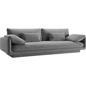 Pohovka Micadoni Světle šedá sametová čtyřmístná pohovka Torino 250 cm