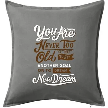 Polštář New dream - Polštář 50x50 - 50x50 - Pouze potah ( Tmavě šedý melír )