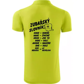 Pánská košile Zubařský slovník - Polokošile Victory sportovní (dresovina) - XL ( Limetková )