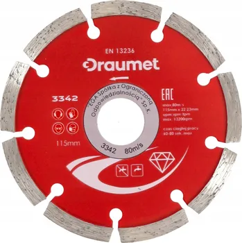 Řezný kotouč Diamantový kotouč Draumet 3342 115 x 22,2 mm