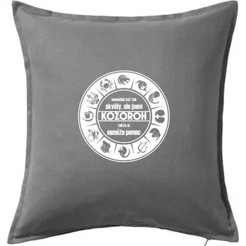Polštář Nesnáším být tak skvělý - Kozoroh - Polštář 50x50 - 50x50 - Pouze potah ( Tmavě šedý melír )