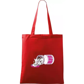 Nákupní taška Bullterrier Friends Forever růžové (Pecka design) - Taška bavlněná - 42 x 38 cm ( Červená )