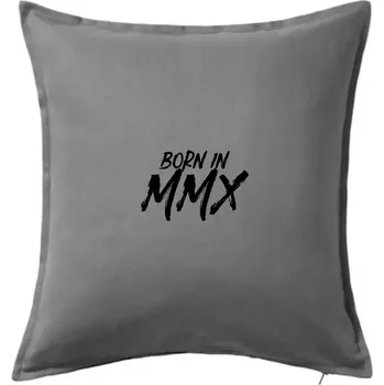 Polštář Born in - Římské číslo 2010 - Polštář 50x50 - 50x50 - Včetně výplně ( Tmavě šedý melír )