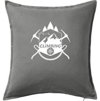 Polštář Climbing Erb - Polštář 50x50 - 50x50 - Včetně výplně ( Tmavě šedý melír )
