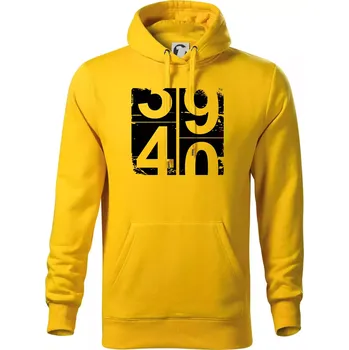 Pánská mikina Tachometr 40 - Mikina pánská Cape s kapucí - M ( Žlutá )