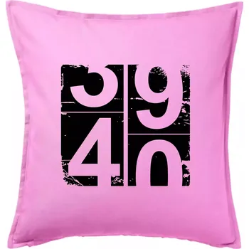 Polštář Tachometr 40 - Polštář 50x50 - 50x50 - Pouze potah ( Růžová )