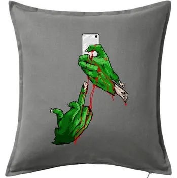 Polštář Selfie - Polštář 50x50 - 50x50 - Včetně výplně ( Tmavě šedý melír )