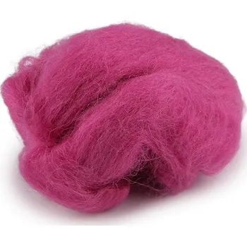 Výtvárné potřeby Ovčí rouno 5 g česané, barva 17 fialovorůžová