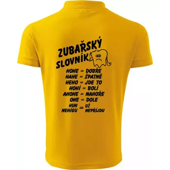 Pánská košile Zubařský slovník - Polokošile pánská Pique Polo 203 - M ( Žlutá )