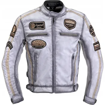 Moto bunda Pánská motocyklová bunda W-TEC Patriot Bílá 4XL