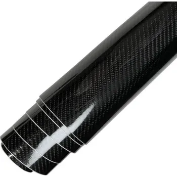 Stínítko do auta 6D Černá karbonová autofólie 30cmx150cm Samolepicí PVC film s lesklým karbonovým efektem pro auto a motorku
