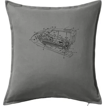 Polštář Nákres kancelářská sešívačka - Polštář 50x50 - 50x50 - Pouze potah ( Tmavě šedý melír )