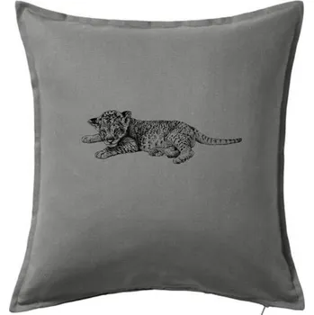 Polštář Mládě lva - Polštář 50x50 - 50x50 - Pouze potah ( Tmavě šedý melír )
