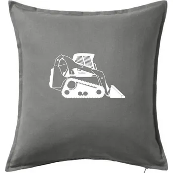 Polštář Bobik velký pásový - Polštář 50x50 - 50x50 - Pouze potah ( Tmavě šedý melír )