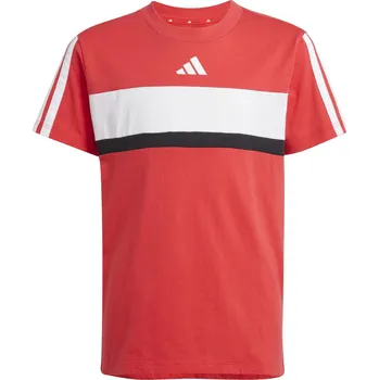 Dětské Tričko s krátkým rukávem ADIDAS J 3S TIB T JI6213 – Červená 164