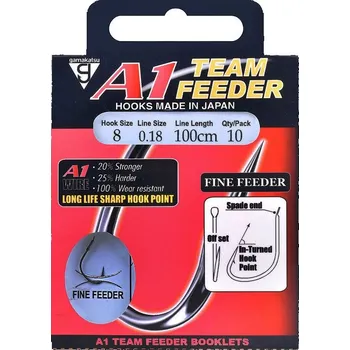 Rybářský háček Gamakatsu Hotové návazce Fine Feeder 0.14 mm 100 cm vel. 12