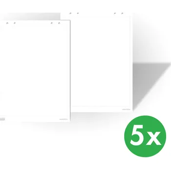 Flipchart Bi-Office Papírové bloky pro flipchart tabule, balení 5x 25 listů, bílá