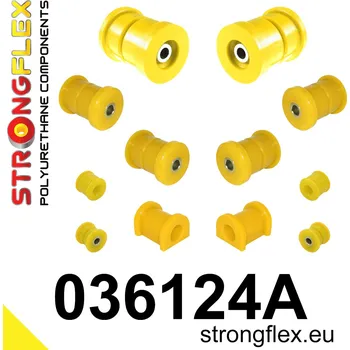 Silentblok nápravy 036124A: Strongflex Sada silentbloků zadního zavěšení varianta SPORT 16mm 4 x 031314 standard bush 031313