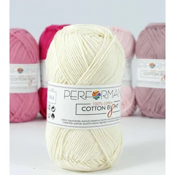 Příze Performance Bavlněná příze Cotton Eight 1030 - krémová 50g 175m