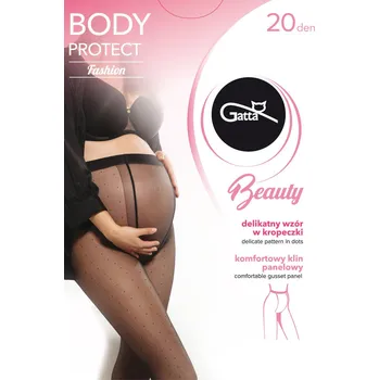 Dámská móda Dámské punčochové kalhoty GB BODY PROTECT - 20 DEN, Puntíky nero 3-M