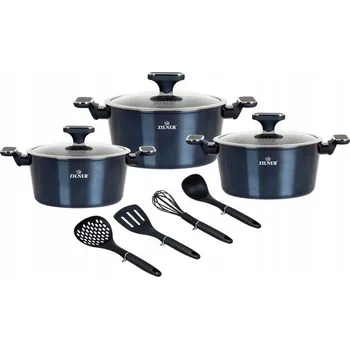 Sada nádobí Sada hrnců s mramorovým povrchem a příslušenstvím - 10ks