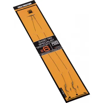 Rybářský háček Pole Position Hotové návazce Basic Rig Specialist 25 lb vel. 6