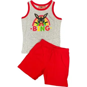 Chlapecké pyžamo Sun City Letní pyžamo ZAJÍČEK BING červené duha Barva: Červená, Velikost: 92/98