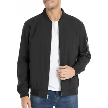 Pánská softshellová bunda Pánská bomber bunda ve street stylu s límcem Barva: Černá, Velikost: XL