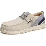 Plátěné pánské tenisky – lehké a prodyšné boty Barva: Béžová, Velikost: 45