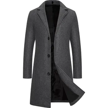 Pánský kabát Pánský kabát – klasický trench coat, elegantní střih Barva: Tmavě Šedá, Velikost: 4XL