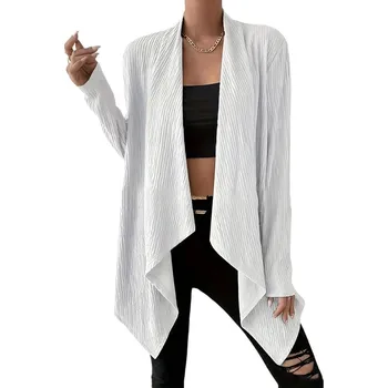 Dámský svetr Dámský dlouhý kardigan Barva: Bílá, Velikost: 2XL