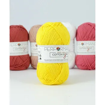 Příze Performance Bavlněná příze Cotton Eight 1040 - žlutá 50g 175m