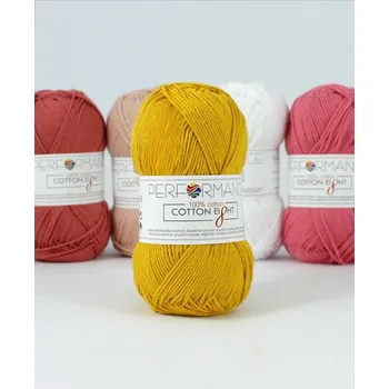 Příze Performance Bavlněná příze Cotton Eight 1070 - žlutá 50g 175m