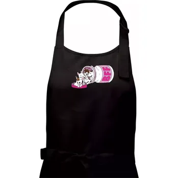Kuchyňská zástěra Bullterrier Friends Forever růžové (Pecka design) - Pánská zástěra na vaření - Univerzální velikost ( Černá )