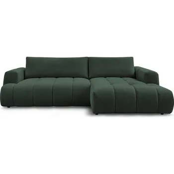 Pohovka Zelená rozkládací/s úložným prostorem rohová pohovka (pravý roh/s lenoškou) Fuji – Bobochic Paris ID_1773344