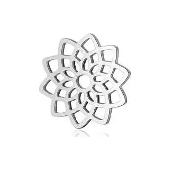 Materiál na výrobu šperku OK1324-ST Ocelová destička mandala