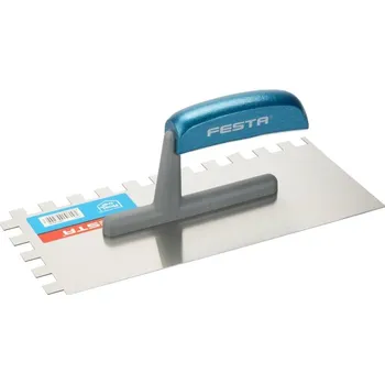 Zednické hladítko Hladítko FESTA nerez dřevěná rukojeť 280x130mm zub e12