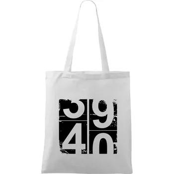 Tachometr 40 - Taška bavlněná - 42 x 38 cm ( Bílá )