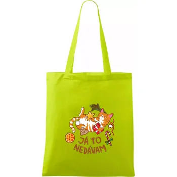 Ja to nedávam - Vanoční shon (Pecka design) - Taška bavlněná - 42 x 38 cm ( Limetková )