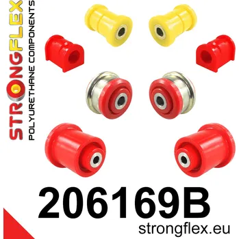Silentblok nápravy 206169B: Strongflex Sada silentbloků předního zavěšení a zadního nosníku 23mm
