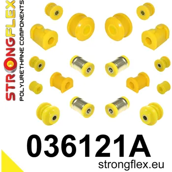 Silentblok nápravy 036121A: Strongflex Kompletní sada polyuretanových silentbloků pro zavěšení varianta SPORT 14mm 031369 -