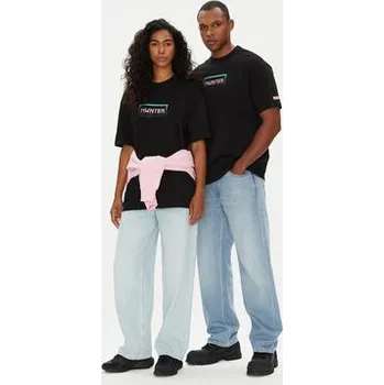 Pánské tričko Hunter T-Shirt Abele UNISEX HARU0007251 Černá Regular Fit M