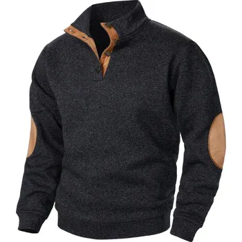 Pánská mikina Pánská mikina s kontrastním vzorem a stojáčkem Barva: Černá, Velikost: 3XL