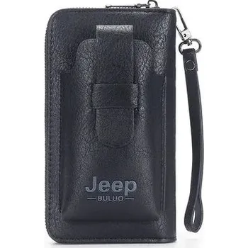 Peněženka Pánská kožená peněženka – psaníčko se dvěma zipy Barva: Černá