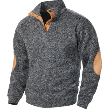 Pánská mikina Pánská mikina s kontrastním vzorem a stojáčkem Barva: Tmavě Šedá, Velikost: S