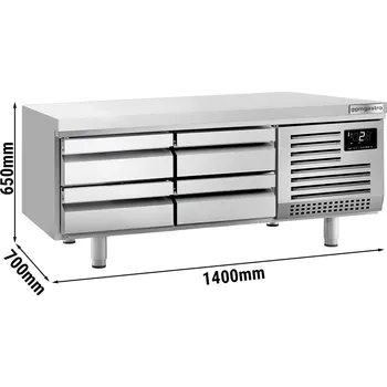 Lednice G.Gastro Chladicí jednotka Premium PLUS - 1400mm - 190L - 4 šuplíky