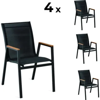 Elvisia Zahradní hliníkové židle ISLA | 4 kusy