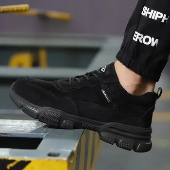 Pánská obuv Bezpečnostní boty – ocelová špička a podrážka proti nárazům Velikost: 39, Barva (Varianta): Černá kůže