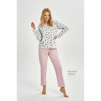 Pánské pyžamo 3451 DÁMSKÉ DLOUHÉ PYŽAMO MARTINA M-XL bílá XL