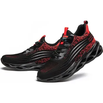 Pánské tenisky Bezpečnostní tenisky s ochranou prstů a protiskluzovou podrážkou Barva: Červená, Velikost: 42